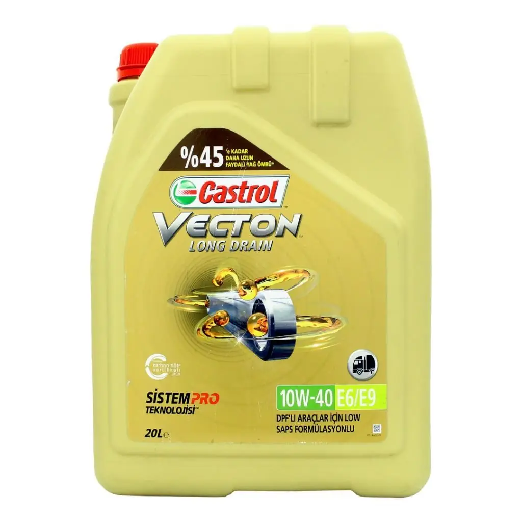 image_1080 Castrol Vecton Long Drain 10W40 E6/E9 20 Lt Partiküllü Motor Yağı - Görsel 1