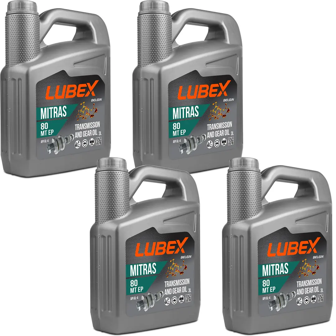 lubex-mitras-mt-ep-80-3lt-4-adet Lubex Mitras MT EP 80 3 Lt Şanzıman Yağı (4 Adet) - Görsel 1