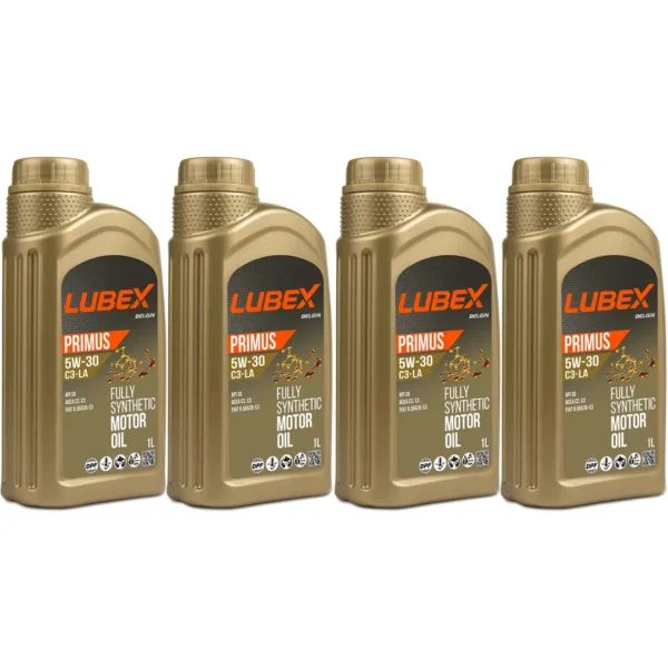 Lubex Primus C3-LA 5W30 1 Lt Tam Sentetik Motor Yağı (4 Adet)