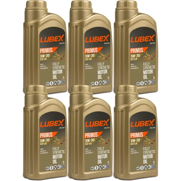 Lubex Primus C3-LA 5W30 1 Lt Tam Sentetik Motor Yağı (6 Adet)