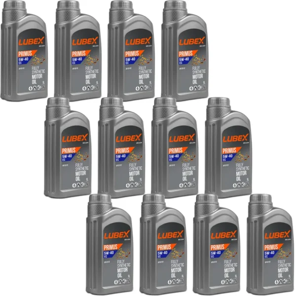 Lubex Primus EC 5W40 1 Lt Tam Sentetik Motor Yağı (12 Adet)