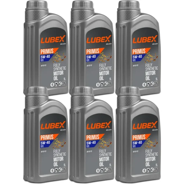 Lubex Primus EC 5W40 1 Lt Tam Sentetik Motor Yağı (6 Adet)
