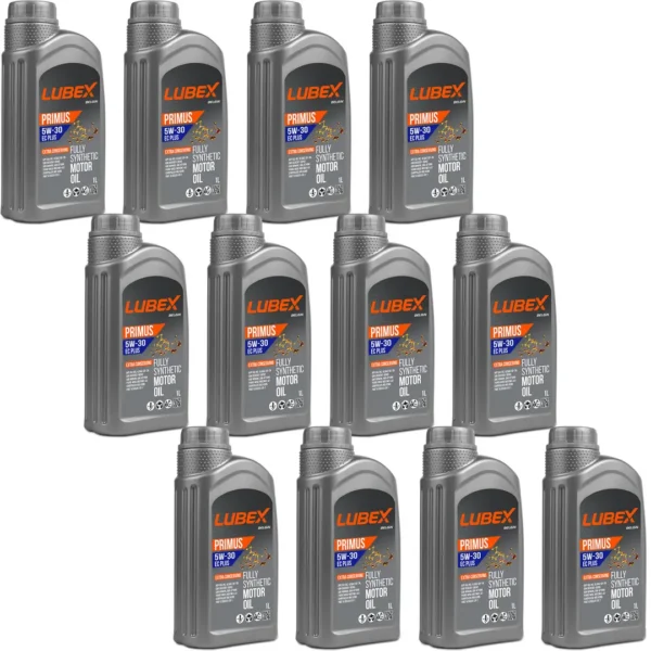 Lubex Primus EC Plus 5W30 1 Lt Tam Sentetik Motor Yağı (12 Adet)