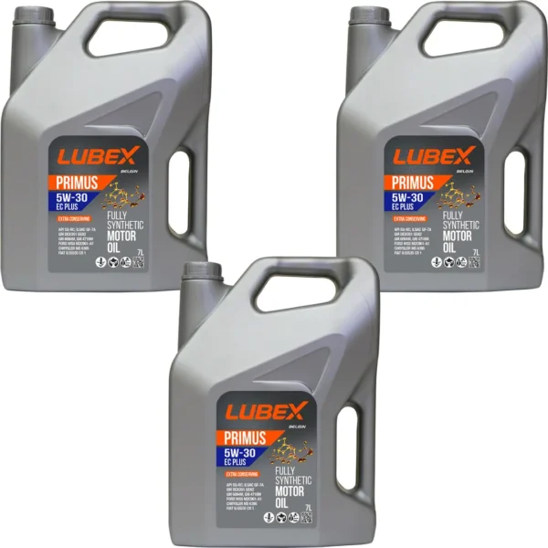 Lubex Primus EC Plus 5W30 7 Lt Tam Sentetik Motor Yağı (3 Adet)