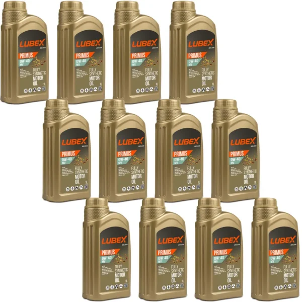 Lubex Primus MV 0W40 1 Lt Tam Sentetik Motor Yağı (12 Adet)