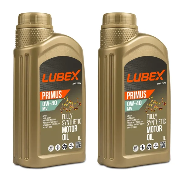 Lubex Primus MV 0W40 1 Lt Tam Sentetik Motor Yağı (2 Adet)