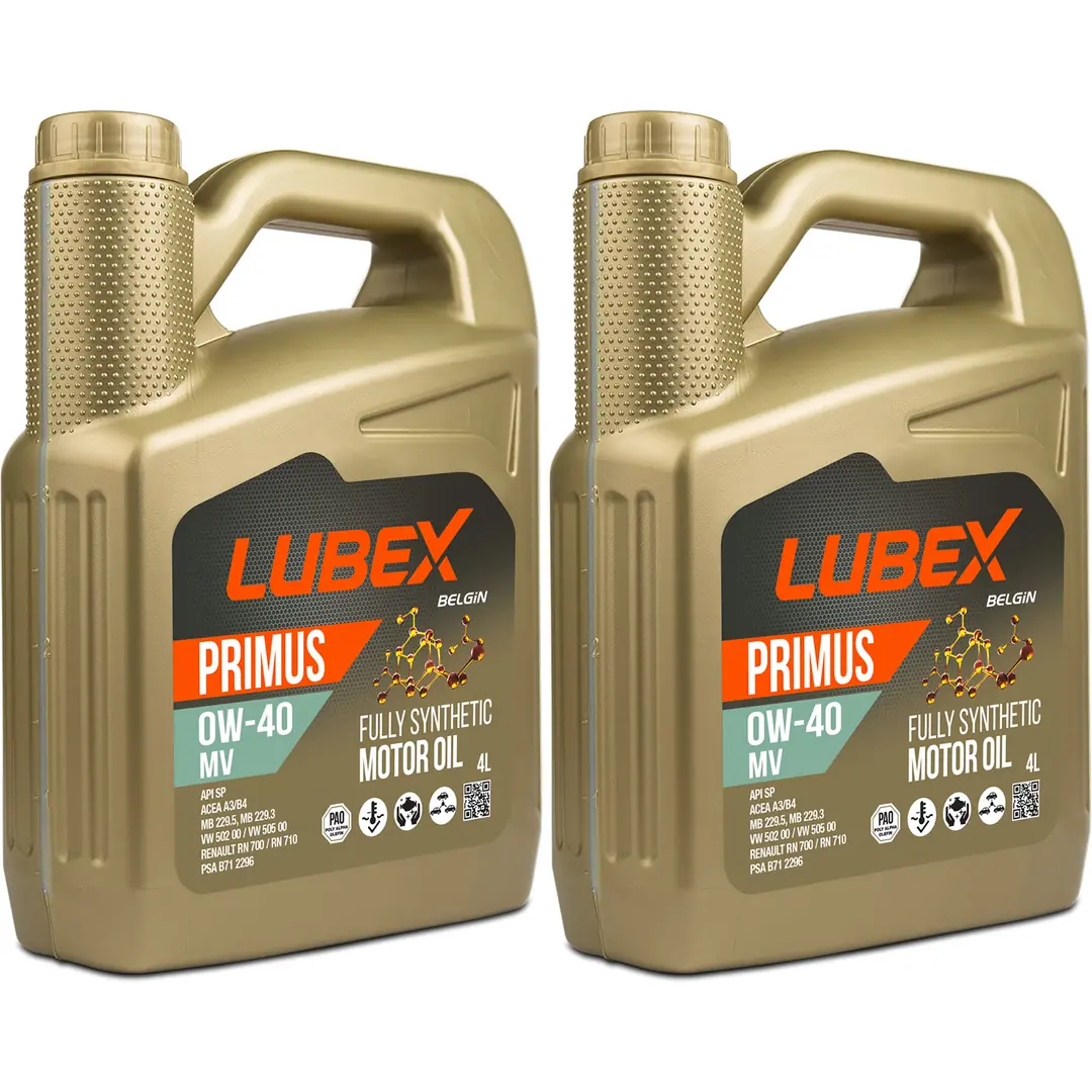 lubex-primus-mv-0w40-4lt-2-adet Lubex Primus MV 0W40 4 Lt Tam Sentetik Motor Yağı (2 Adet) - Görsel 1