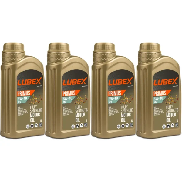 Lubex Primus MV 5W40 1 Lt Tam Sentetik Motor Yağı (4 Adet)