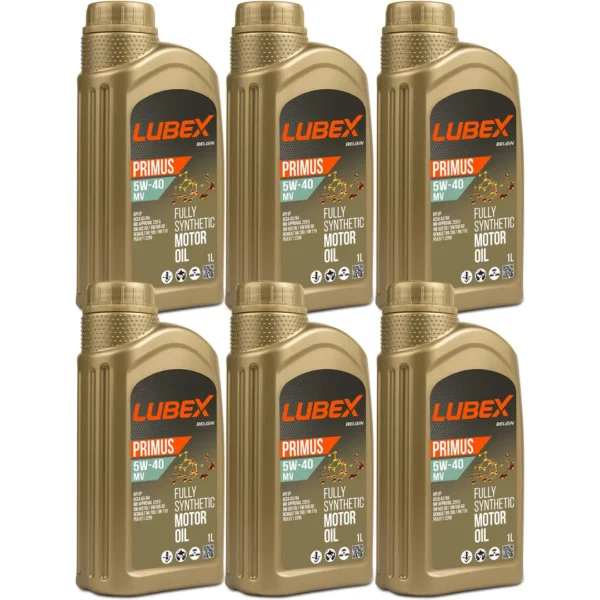 Lubex Primus MV 5W40 1 Lt Tam Sentetik Motor Yağı (6 Adet)