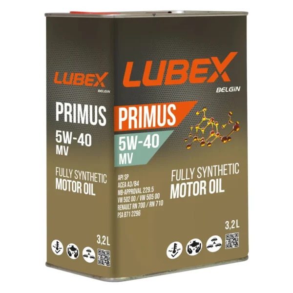 Lubex Primus MV 5W40 3.2 Lt Tam Sentetik Motor Yağı
