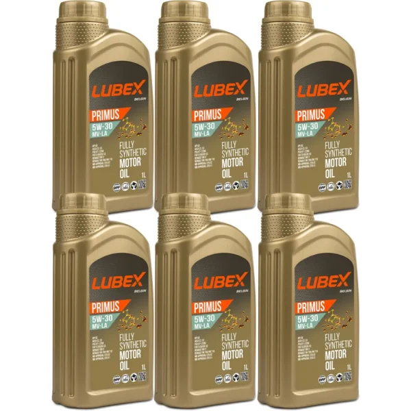 Lubex Primus MV-LA 5W30 1 Lt Tam Sentetik Motor Yağı (6 Adet)