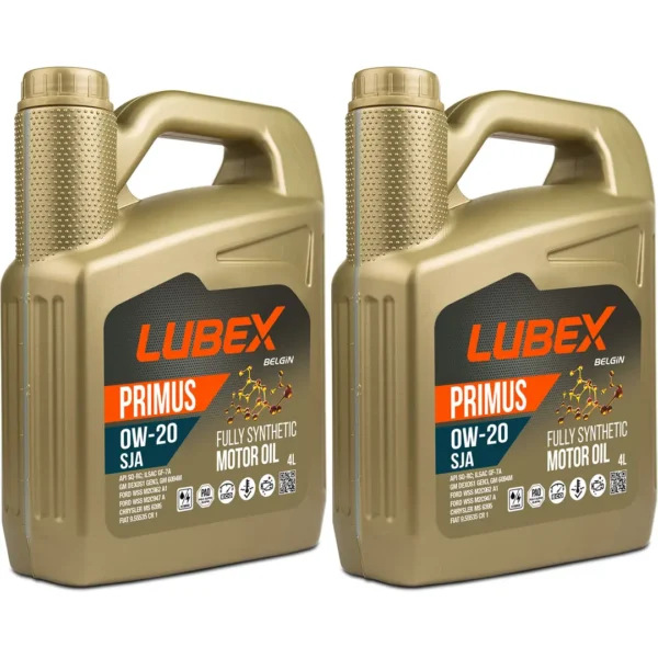 Lubex Primus SJA 0W20 4 Lt Tam Sentetik Motor Yağı (2 Adet)