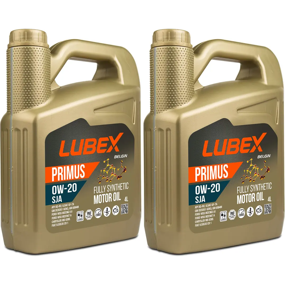 lubex-primus-sja-0w20-4lt-2-adet Lubex Primus SJA 0W20 4 Lt Tam Sentetik Motor Yağı (2 Adet) - Görsel 1