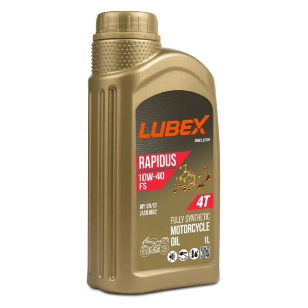 Lubex Rapidus FS 4T 10W40 Tam Sentetik Motosiklet Yağı 1 Litre