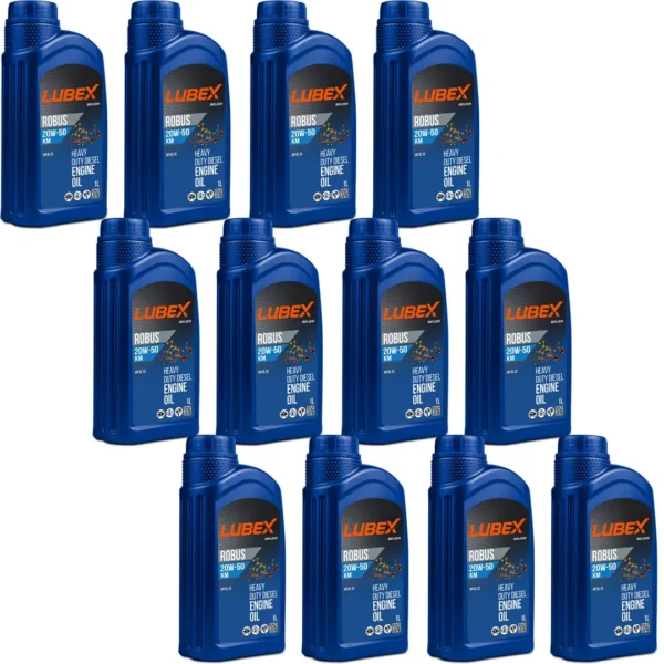 Lubex Robus KM 20W50 1 Lt Mineral Motor Yağı (12 Adet)