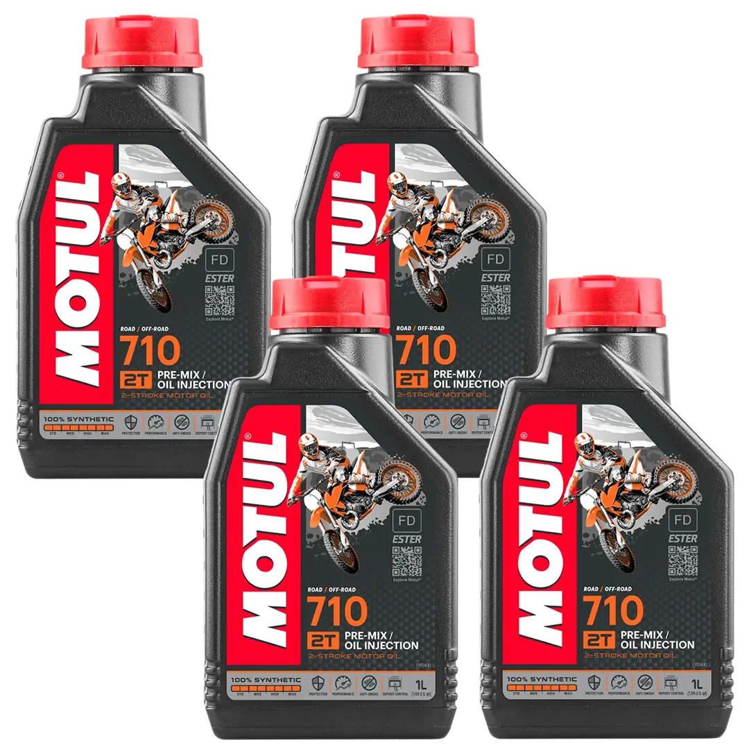 motul-710-2t-1lt-4adet Motul 710 2T 1 Lt 2 Zamanlı Motosiklet Yağı (4 Adet) - Görsel 1