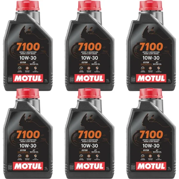 Motul 7100 4T 10W30 1 Lt Motosiklet Yağı (6 Adet)
