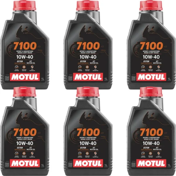 Motul 7100 4T 10W40 1 Lt Motosiklet Yağı (6 Adet)