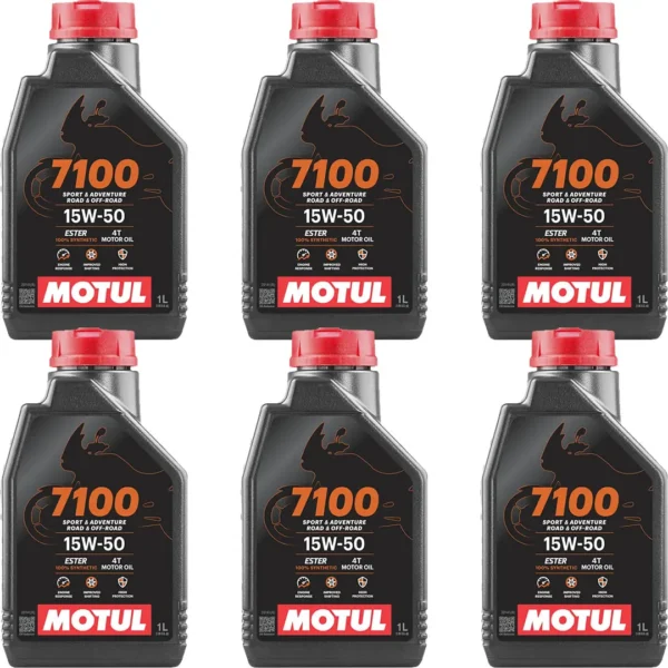 Motul 7100 4T 15W50 1 Lt Motosiklet Yağı (6 Adet)