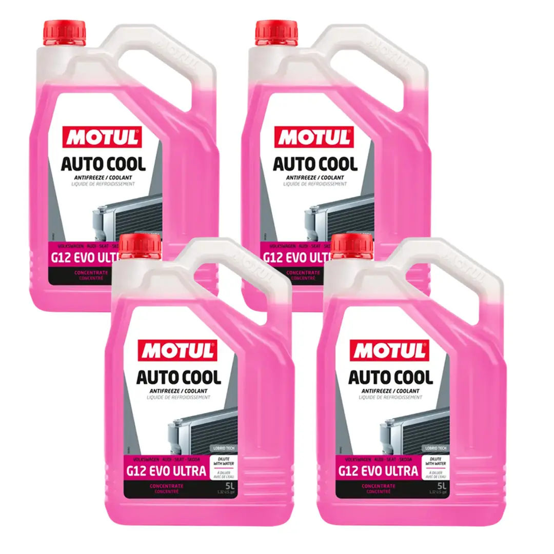 motul-auto-coll-g12-evo-ultra-4-adet Motul Auto Cool G12 Evo Ultra 5 Lt Konsantre Kırmızı Antifriz (4 Adet) - Görsel 1