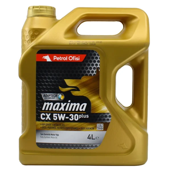 Petrol Ofisi Maxima CX 5W30 4 Lt Tam Sentetik Partiküllü Motor Yağı