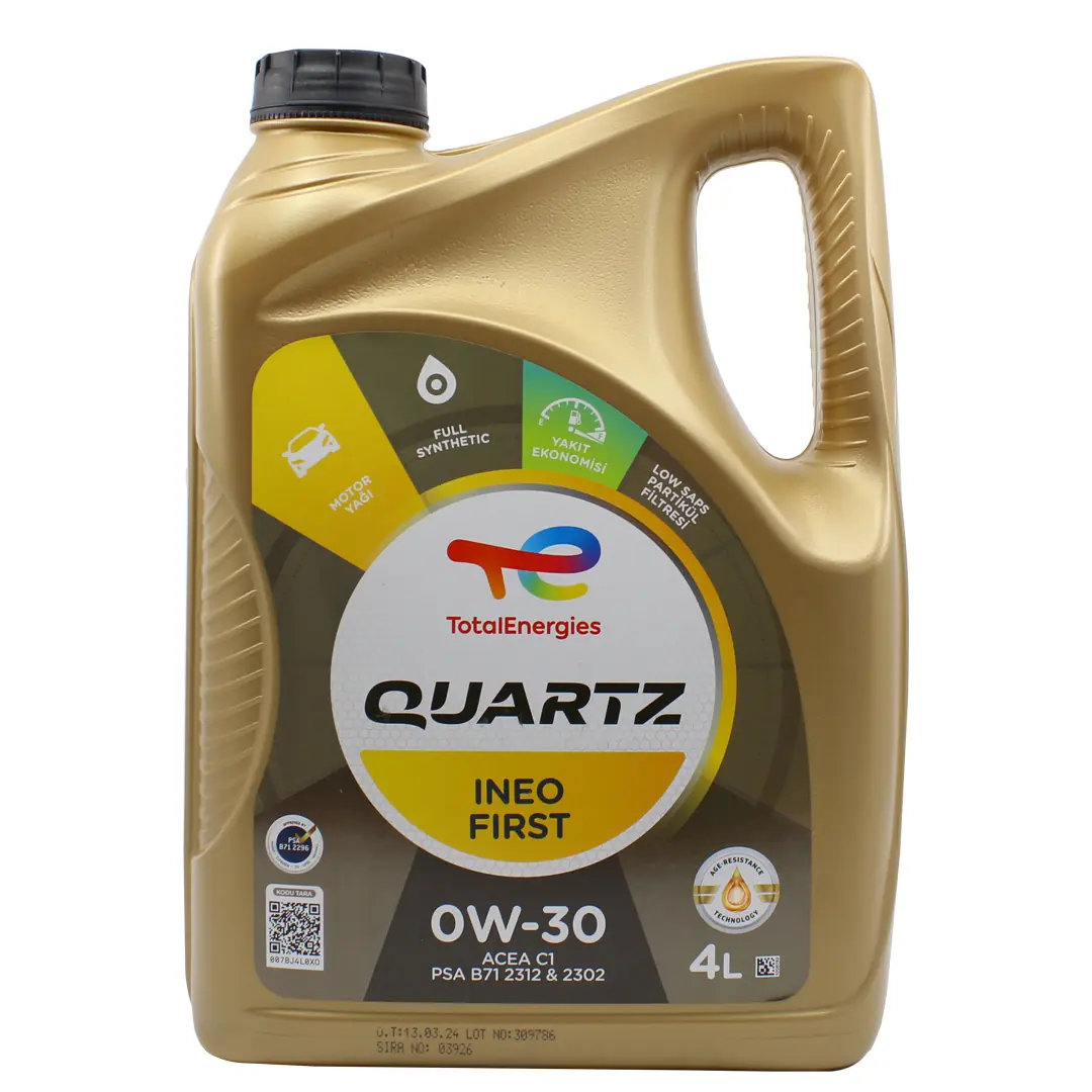 total-quartz-0w30-4lt Total Quartz Ineo First 0W-30 4 Lt Partiküllü Motor Yağı - Görsel 1