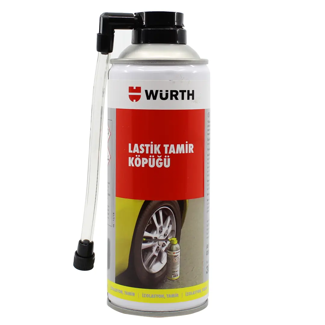 wurth-lastik-tamir-kopugu Würth Lastik Tamir Köpüğü 300 ML Otomobil ve Motosikletler İçin - Görsel 1
